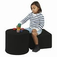 thumbnail image 3 of SoftScape 18" Round Ottoman, Collaborative Flexible Seating for Kids, Teens, Adults Furniture for Classrooms, Libraries, Offices and Home, Standard 16" H - Black, 3 of 5