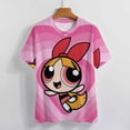 thumbnail image 4 of The Powerpuff Girls Womens T-Shirt Round Neck Short Sleeve Tee Shirts Summer Breathable Tops Blouse L, 4 of 8