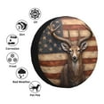 thumbnail image 4 of Rateoe Deer American Flag Wall Pattern Tire Cover Wheel Protectors Weatherproof Wheel Covers Universal Fit for Trailer Rv SUV Truck Camper Travel Trailers Accessories-17 inch, 4 of 6