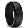 Men's Black Stainless Steel Spinner Fidget Ring Anxiety Band 8MM