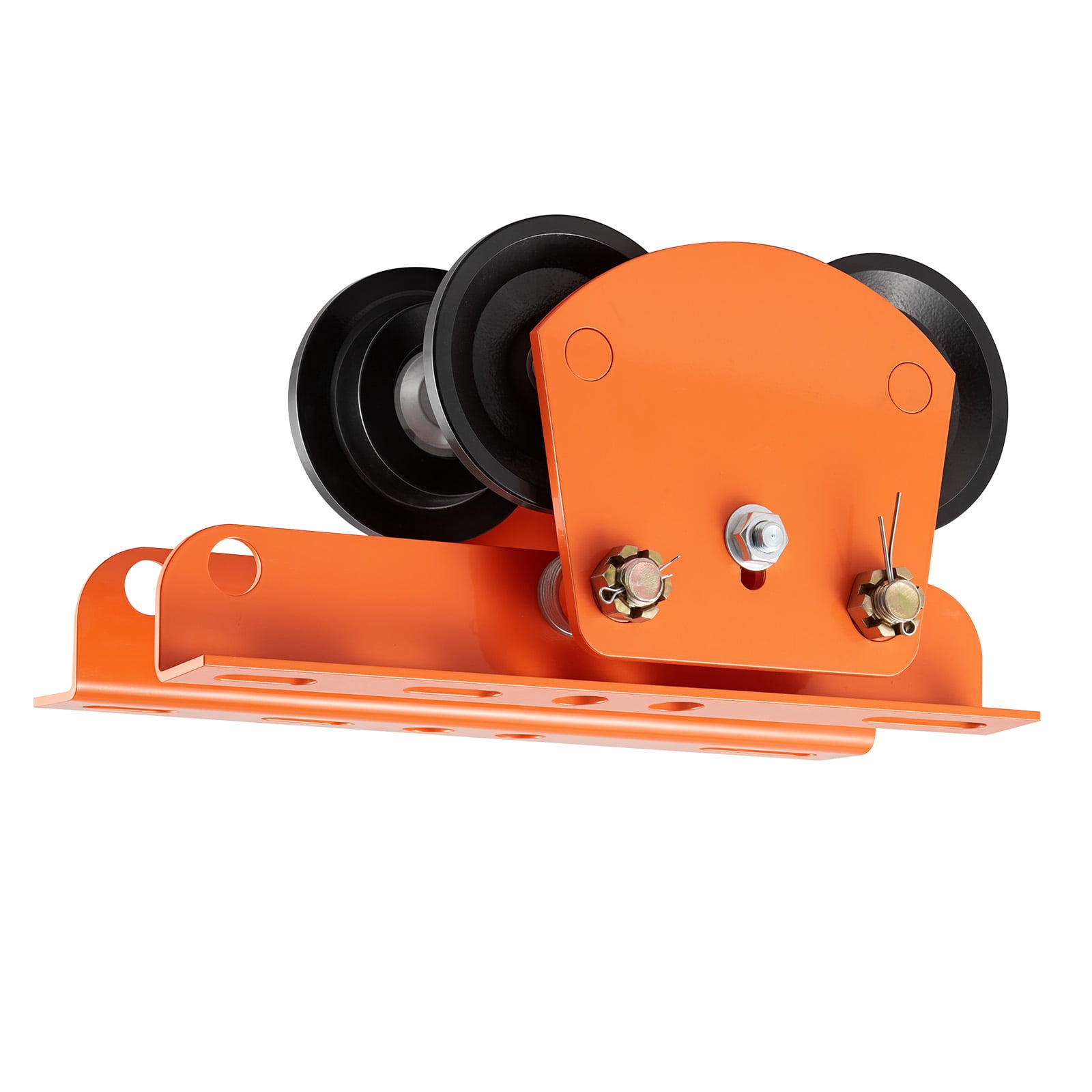 KFFKFF Electric Hoist Manual Trolley, 2200 lbs/1 Ton Capacity for PA600-PA1000, Adjustable Push Beam Trolley with Dual Wheels, 2.68"-4.33" Beam Flange Width for Straight and Curved I-Beams