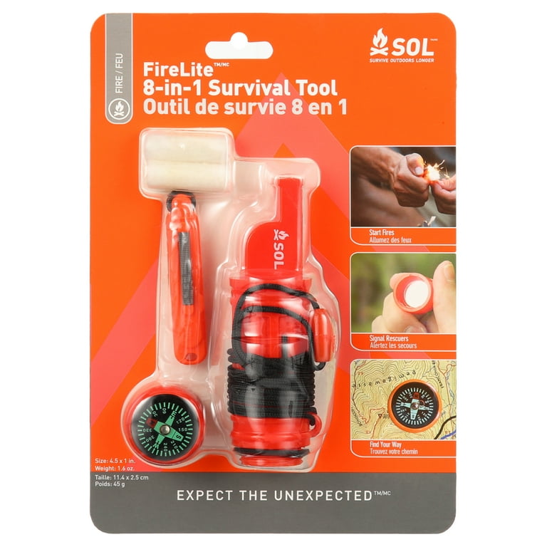 Survive Outdoors Longer® Fire Lite 8-in-1 Survival Tool - Walmart.com