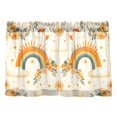 thumbnail image 7 of Yayeee Kitchen Curtains Tier Pair Light Filtering 27"x36" Rod Pocket Short Cafe Window Panel, Retro Rainbow, 7 of 7