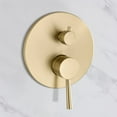 thumbnail image 2 of SUMERAIN Shower System with Tub Spout and Handheld Shower, Brass Rain Shower Tub Set with 8 Inches Shower Head and Rough in Valve Brushed Gold, 2 of 13