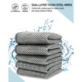 thumbnail image 3 of Wire Cleaning Dishwash Cloth - Kitchen Washcloths for Washing Dishes, Multipurpose Wire Dishwashing Rags for Wet, Dry, Easy Rinsing, Reusable, 3 of 7