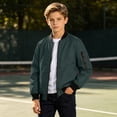 thumbnail image 4 of Enyan Teens Bomber Jacket Lightweight Casual Spring Fall Windbreaker Zip Up Coat with Pocket for Boys Girls, 4 of 9