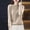 Khaki women fall winter sweater a1, variant on thefmos Women's Fall Winter Round Neck Long Sleeve Knitted Warm Pullover Tops Solid Casual Basic Sweaters Cozy Layering Fashion Clothes, Mint Green L