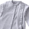 thumbnail image 6 of XIMIN Infant Boys Fall Clothes Newborn Baby Romper Hat Stripe Knit Long Sleeve Bodysuit Jumpsuit Baby Going Home Outfit, 6 of 9