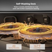 MOVA P50 Pro Ultra Robot Vacuum Cleaner Combo, Removable and Liftable Mop,Anti-Tangle,Self Drying-Black