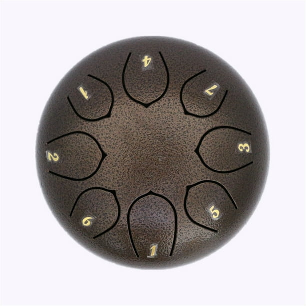 Xihbxyly Tambor de Lengüeta de Acero, Instrumento Artesanal de 6 Pulgadas y 8 Notas, Experiencia de Sonido Etéreo, Diseño Fácil de Tocar, Terapia de Relajación, Deleite para Los Amantes de La Música,