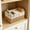 Multicolor S, variant on Naittoop Boho Woven Rattan Storage Basket with Floral Lace Lining 4.7*7*3.9in Farmhouse Rectangular Decorative Bin Bathroom Kitchen Organizer Toys Cosmetics
