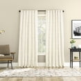 thumbnail image 6 of No. 918 Dover Tonal Geometric Semi-Sheer Back Tab/Rod Pocket Curtain Panel, 52"W x 84"L, Cream, 6 of 7