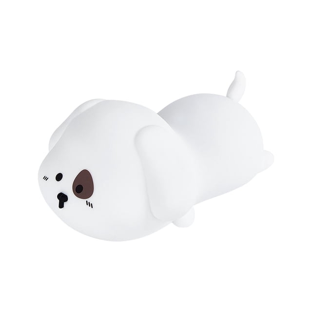 Lámpara de noche para niños, lámpara de noche con control táctil regulable colorido, luz de silicona para cachorros bonitos para dormir, dormitorio, jinwen Luz de noche