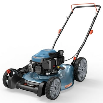 SENIX  Gas Lawn Mower,20in Cutting Blade / 21in Cutting Deck, 144cc 4-Cycle Engine, 5-Position Height Adjustment Push Mower with Side Discharge, LSPG-L5