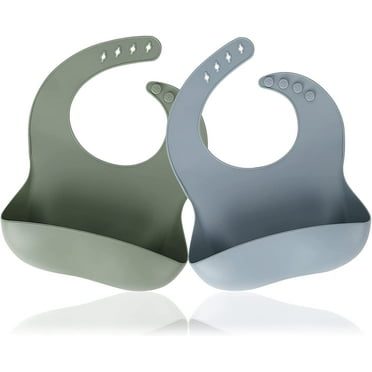 Silicone Baby Bibs, Comfortable Waterproof Silicone Bibs for Babies & Toddlers, BPA Free, with Food Catcher Pocket