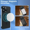thumbnail image 4 of Magnetic Slim Case for iPhone 15 Pro Compatible with MagSafe, Matte PC Ultra-Thin Bumper Frameless Borderless Minimalist Design with Camera Lens Protector for Men Women, Black, 4 of 7
