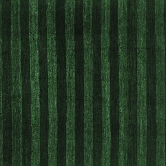 Ahgly Company Indoor Square Abstract Emerald Green Modern Area Rugs, 8' Square