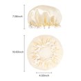 thumbnail image 3 of 3 Pcs Bonnets de Douche en Satin Imperméables Chapeaux de Bain Réutilisables pour Femmes, 3 of 8