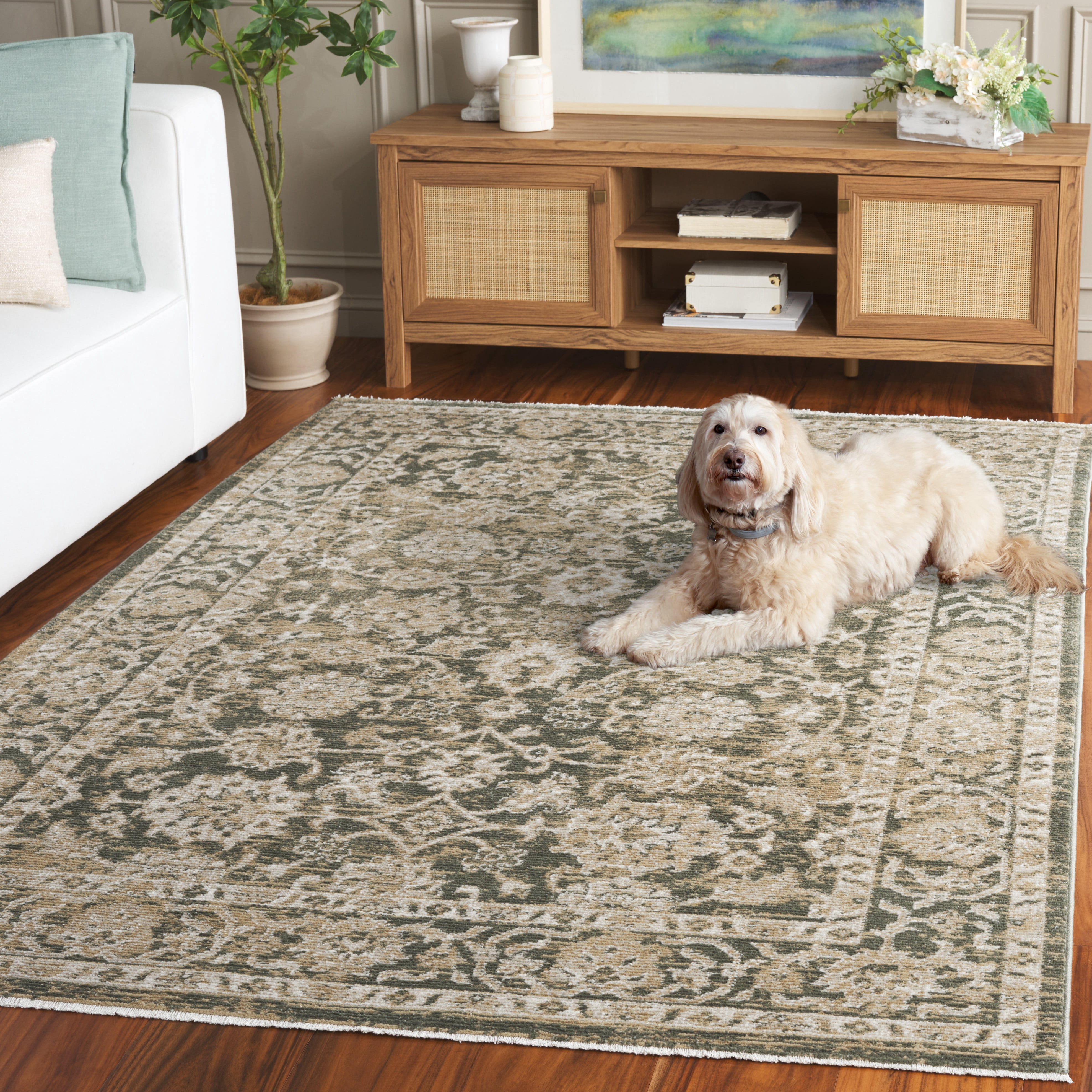 Safavieh Hazel Lynette Oriental Area Rug, Green/Beige, 9' x 12'