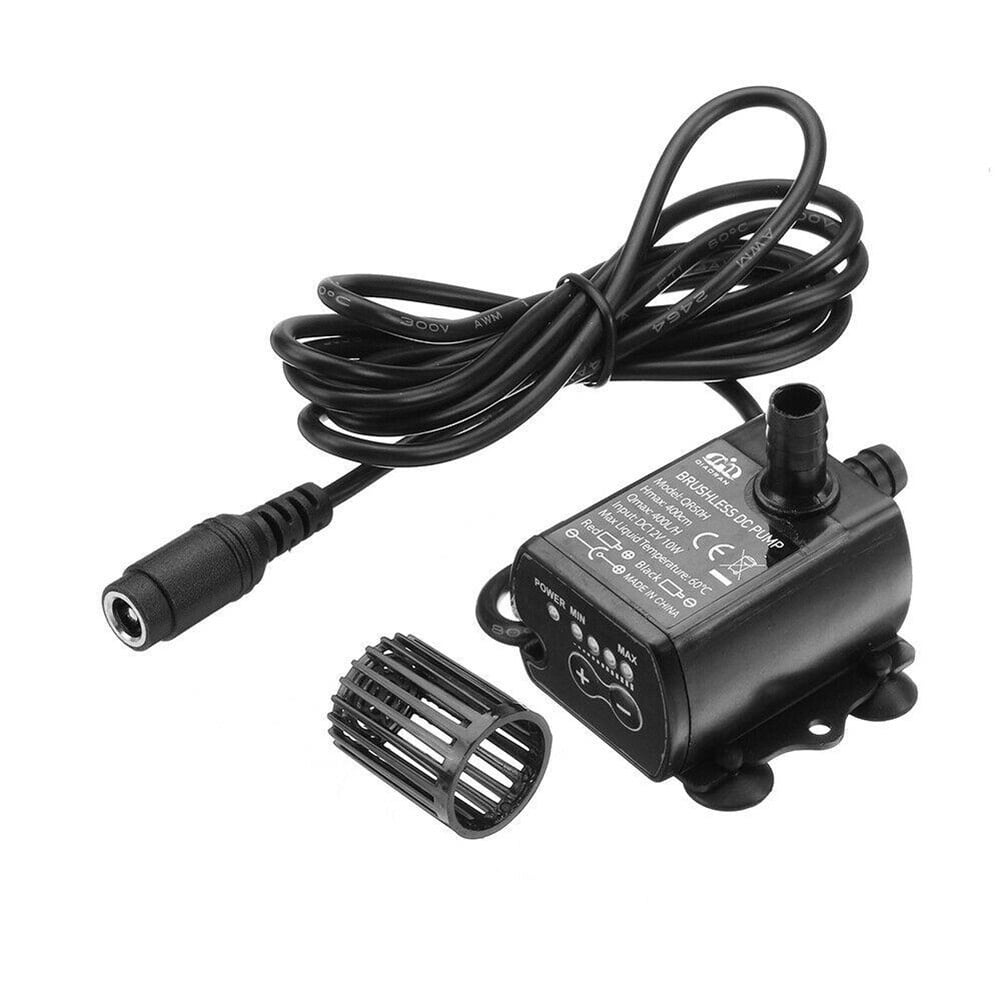 Brushless Submersible Fountain Pump, DC 12V 4M 10W 400L / H Flow Mini