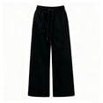 thumbnail image 5 of LIaqionyy Sweatpants for Girls Wide Leg Baggy Casual Drawstring Elastic Waist Casual Joggers Pants with Pockets, 5 of 6