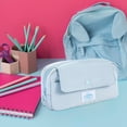 thumbnail image 3 of Maillard Style Large Capacity Multi-functional Pouch, for Campus Study Office Daily Organization, Expandable Stationery Storage Pencil Bag, 3 of 3