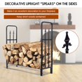 thumbnail image 3 of Costway Support de Rangement en Bois pour Bois de Chauffage Extérieur en Acier Robuste de 4 Pieds, 3 of 10