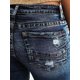 thumbnail image 5 of Pantalones vaqueros de pierna recta con dobladillo enrollado lavado para mujer, pantalones casuales de cintura media, azul, negro, azul, negro, grande, 5 of 5