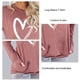 thumbnail image 2 of Camiseta de manga larga con cuello redondo y forro polar con bolsillo, ropa superior transpirable de fibra de poliéster para mujer, 2 of 3