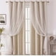 thumbnail image 3 of Cortina Lisa Con Tul Y Diseño Estrella De 100×130 Cm 2 Pzs Modelo Beige, 3 of 4
