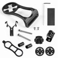 thumbnail image 1 of Upgraded Black Bicycle Computer Mount with Extendable Design - Compatible with Road & Mountain Bikes, Integrated Cat's Eye Light Holder, Durable Material, Easy Installation for Enhanced Cycling, 1 of 6