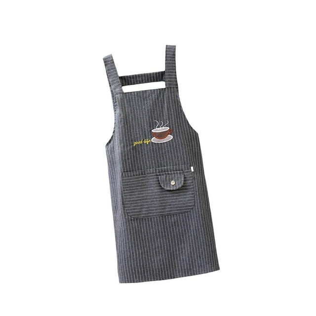Abbracc Apron Professional Adjustable Work Apron with Pockets Soft Cooking Apron Cooking Gray