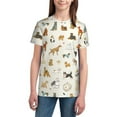 thumbnail image 3 of Wukai Dogs Funny Pets Youth Unisex Short Sleeve T-Shirt for Boys, Girls, Teens, and Kids-X-Small, 3 of 7
