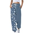 thumbnail image 2 of LEBONYARD Joggers for Women Plus Size,Women's Casual Trousers Printing Drawstring Pants Waist Long Pants Sweatpants with Pocket Multicolor L, 2 of 5