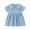 Light Blue, variant on HAOTAGS Denim Dresses for Toddlers Short Sleeve Round Neck Summer Casual Sundress with Floral Blue Size 3
