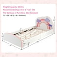 thumbnail image 5 of Costway Kids Upholstered Platform Bed Children Twin Size Wooden Bed Rainbow Pattern, 5 of 10
