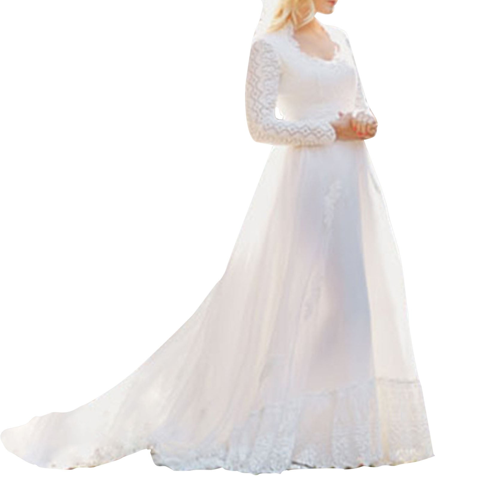 Pzocapte Smocked Maternity Dress White Maternity Dress for Photoshoot Long  Sleeved Lace Spell Press Pregnant Women Sexy Loose Trailing Dress Long Dress  Maternity Dress Maternity Dress Plus Size - Walmart.com