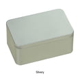 thumbnail image 3 of Becaristey Exquisite And Practical Square Tea Box Any Occasion Empty Rectangular Metal Storage Tins Metal Box Silver, 3 of 6
