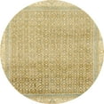 thumbnail image 1 of Ahgly Company Indoor Round Abstract Brown Gold Abstract Area Rugs, 6' Round, 1 of 6
