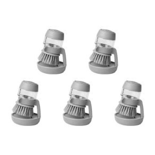 Fregadero Cepillo para Fregar Estropajo Limpieza Con Dispensador Jabón (gris)