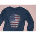 thumbnail image 5 of Old Glory Mens 4th of July American Flag Pride Thumbprint Long Sleeve Graphic T Shirt, 5 of 6