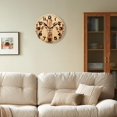 thumbnail image 3 of erolrail Rustic Wall Clock,Silent Non Ticking Wall Clocks for Living Room,Bedroom,Kitchen 12IN Giraffe Beige Lovely, 3 of 5