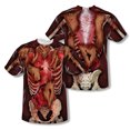 thumbnail image 3 of halloween spooky costume skinned human body skeleton adult 2-sided print t-shirt, 3 of 3