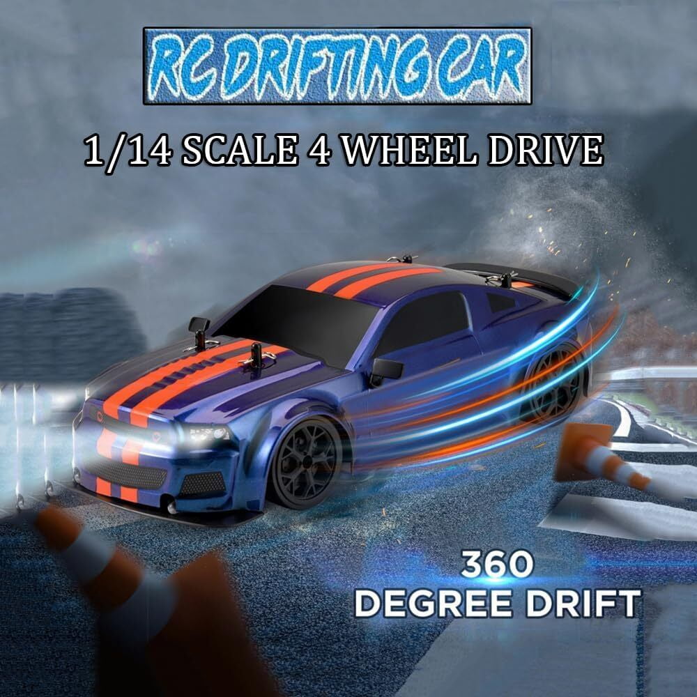 AIGIA RC Drift Car 1:14 Remote Control Car 4WD 30KM/H High Speed Racing RC Drifting Car Gifts Toy