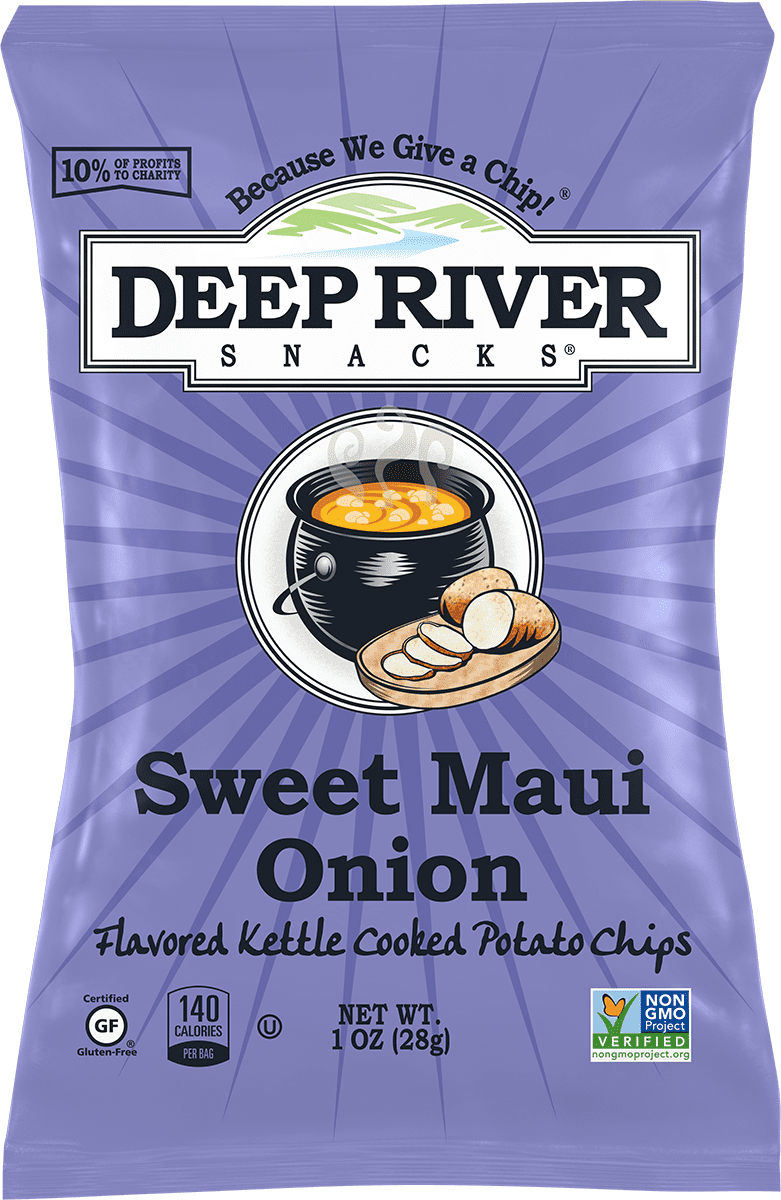 Deep River Snacks Sweet Maui Onion Kettle Chips, 1oz, 80 Ct