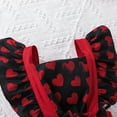 thumbnail image 6 of MHZLDYZ White Baby Onesies Infant Girls Valentine's Day Fly Sleeve Hearts Prints Romper Ruffles Bowknot Backless Bodysuits Headbands Set 12 Month Boy Clothes Onesies 0-3 Months Girl (C,68), 6 of 6