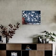 thumbnail image 4 of Floral Wall Art Blossom Magnolia Canvas Wall Decor for Bathroom Bedroom Dark Blue and White Flower Picture 1 Panel Oil Painting 12x16inch, 4 of 6
