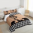 thumbnail image 3 of Feelyou Jungle Bear Full Size Comforter Sets for Men, Woodland Wildlife Bedding Comforter Set, Rustic Farmhouse Checkered Bedding Sets, Luxury Bedroom Decor, 3pcs, 3 of 8