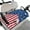 American Flag Paw Footprint, variant on Renewold Golf Cart Seat Cover with Front Pockets Lightweight Breathable Golf Cart Accessories Keeps Seat Cool and Clean Fits for Most 2 Person Club Car, American Tribal Brown Blue