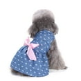 thumbnail image 6 of YUEHAO Dog Skirts for Small Dogs Girl Cute Pet Print Bow Skirt Breathable Summer Sleeveless Shirt Comfortable Dog Shirt Breathable Dog Pet Dog Clothes (Blue, XS), 6 of 9
